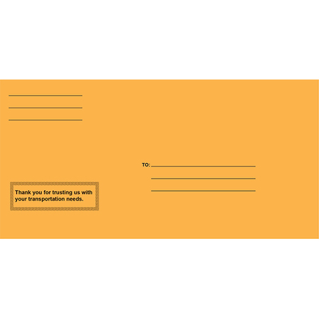 ASP License Plate Envelopes Self Seal-Preprinted, 13 X 6 1/2,100 Per Bx Pk 8322